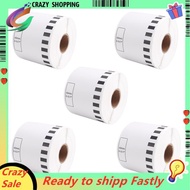 5 Refill Rolls Compatible -22205 Label 62mmx30.48M Continuous Compatible for  Label Printer White Pa