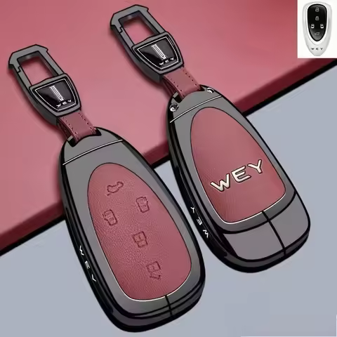 Key Fob Cover for WEY Blue Mountain/WEY07/Gaoshan 7/8/9/WEY80/WEYG9, Heavy Duty Metal Protective Cas