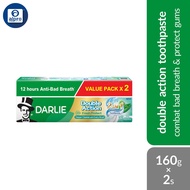 Darlie Toothpaste Double Action Fresh Protect 2-in-1 160g ×2s | Combat Bad Breath & Protect Gums