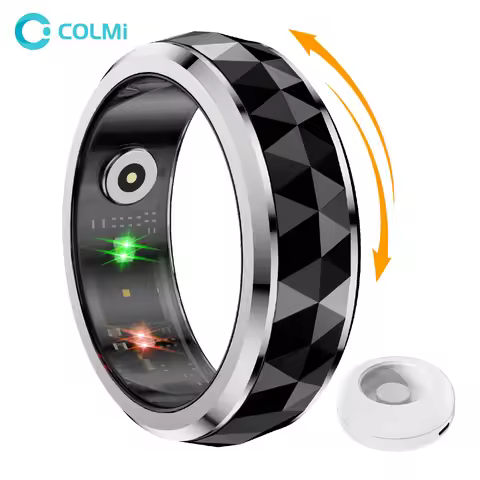 2024 COLMI R11 Smart Ring, Fidget Spinner Anxiety Relieve Ring with Charging Case for Men, Health Sl