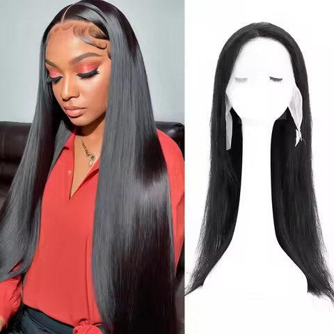 XuChang Half Lace Wig Real Human Hair Headset 13*4 Simulation Scalp High Density Lace Wig Full Head 