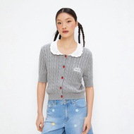 JELLY BUNNY เสื้อถักแขนสั้นปกคอขอบลอน รุ่น B25WGWB012