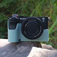Suitable for Sony a7c2 Camera Bag A7CR Leather Case A7M4 Genuine Leather Bag A6400 Case A7C A7M3 Acc