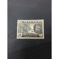 Malaya 1 Cent Selangor Sultan Salahuddin Abdul Aziz Shah (Definitive Series）1957 - 1963 - Mint Stamp