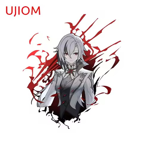 UJIOM Cool Arlecchino Genshin Impact Wall Sticker Personal Baby Nusery Room Decals Nice Creative Swi