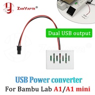 5V 3A Dual USB Power Adapter For Bambu Lab A1/A1mini Compatibility bambu lab P1/P1S AMS interface Po