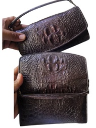 กระเป๋าถือหนังจระเข้แท้ กระเป๋าผู้หญิง 2 option ถือและสะพาย คุ้มค่าคุณภาพสูงLeather Matter