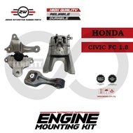 Zenwa / ZW - H/D Civic FC TBA 1.8cc Engine Mounting Kit Set ( 1Set 3Pcs )