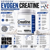 Evogen Creatine Monohydrate - Pure Micronized Creatine Powder for Strength, Power & Recovery 60 Serv