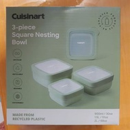 cuisinart 3-piece square nesting bowl 環保食物盒一套三個