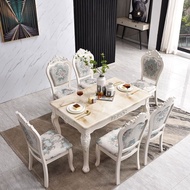 HY-D European-Style Marble Dining Tables and Chairs Set Dining Room Furniture Set Table Small Apartment Dining Table Rec