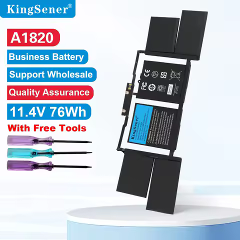 KingSener A1820 Laptop Battery For APPLE MACBOOK PRO 15" A1707 2016 2017 Year 11.4V 6667mAh 76WH Fre