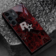 Rockstar games 01 design Phone Case Glass for Samsung Galaxy S20 S21 S22 S23 S24 S25 Ultra Plus S23F
