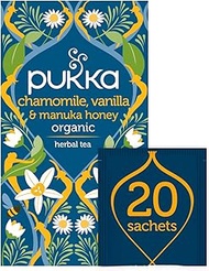Pukka Organic Herbal Tea, Chamomile, Vanilla & Manuka Honey Tea, Honey & Fennel Blend, 20 Total Tea 