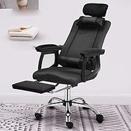 Computer Chair Home Office Chair Game Gaming Chair Backrest Boss Chair Lift Rotating Seat Comfortable Chair (Color : Latex with footrest Black) interesting