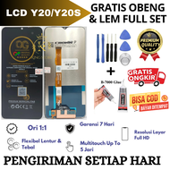 Lcd vivo Y12s / Y15s / Y20 / Y20s /Y01 original crown / Lcd touchscreen Y15s / Y12s / Y20 / Y20s / Y01 Original Og super full set obeng dan lem