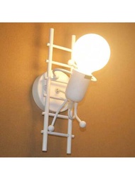 人形室內壁燈,現代工業風壁燈,簡約風格壁燈,適用於客廳走廊臥室,220v,不包括e27燈泡