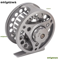 ONLYE Fly Fishing Reel, 3/4WT Aluminum Alloy Full Metal Fly Reel, Durable Silver Left Right Handed L