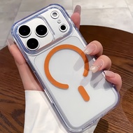 With AI Button Translucent Matte Skin Feel Magnetic Shock-Resistant Protective Case Apple i17 Phone 