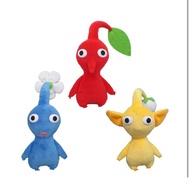 Pikmin plushie set of 3 (Red Pikmin, Blue Pikmin, Yellow Pikmin) 17cm high