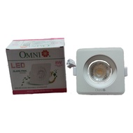 Omni 8W LED Downlight Square Tiltable Cool White 4000K 220V LLRC-60SM-8WCW
