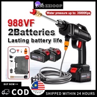 【ZZIOOP】Water Jet 988VF Cordless Car Washer High Pressure Lithium Battery Household&Outdoor