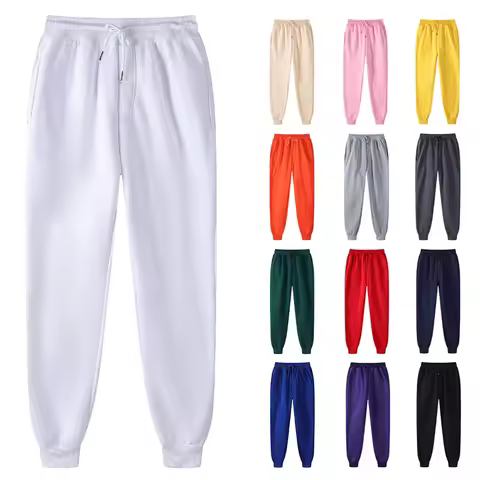 Solid color fleece sports pants men's jogging pants wholesale pants men's sports pants men's pants