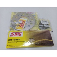 Gear set full sss gold chain SSS Scorpio/Scorpio Z 428 415 original sss sb Rantai Motor Rantai 428 R
