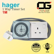 Hager Timer Switch Socket For Swiftlet Farming Burung Wallet Hager Timer EH711 with 1 way & 2 way Ti