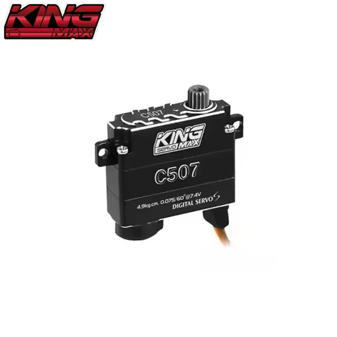 Kingmax C507 Digital Steel Gears Mini Wing Servo for RC Airplanes Gliders with 4.9kg torque and 8mm 