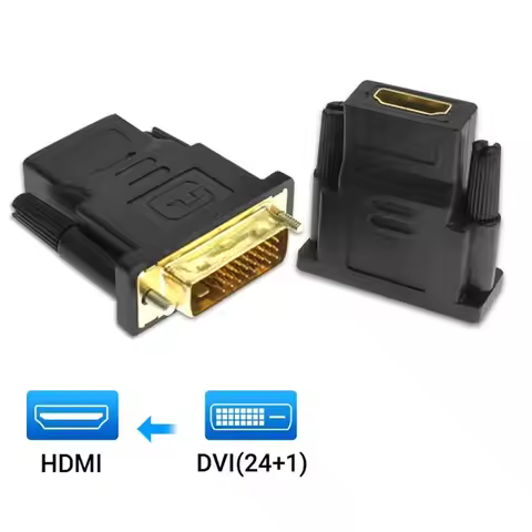 DVI to HDMI Adapter DVI 24+1 to HDMI-Compatible Plated Plug DVI Male to HDMI-compatible Video Conver