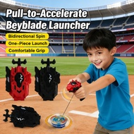 Bidirectional Beyblade Launcher - Malaysia Pull-to-Spin Right/Left Toy Accelerate