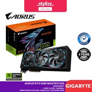 GIGABYTE AORUS GEFORCENVIDIA RTX 5090 MASTER OC EDITION 32GB GDDR7 - LCD EDGE VIEW GRAPHIC CARD VGA