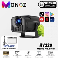 Projektor MONOZ HY320 Android 11 Wifi Beamer Teater 4k Projektor Pengiklanan LED LCD HD Penuh