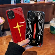 Classic Gundam Logo B Tempered Glass Case OPPO F5,OPPO F7,OPPO F9,OPPO F11,OPPO F11 Pro Premium Glass Case