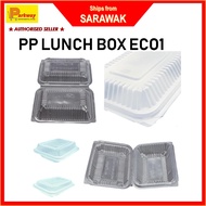 Medium PP Lunch Box [ 100pcs± ] ABBAware - Disposable Plastic Food Box - ABBA ware - Rice Box