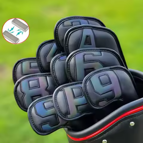 10Pcs Magnetic Golf Iron Wedge High-end Golf Iron Head Cover Iron Head Cover cover 3-9 ASP 10pcs 6 c