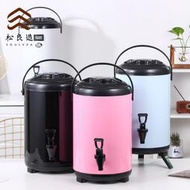 不鏽鋼奶茶桶雙層保溫桶咖啡果汁豆漿桶茶水桶帶龍頭溫度計商用