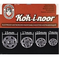 Snap Button Fiber Kohinoor 2 Colors (Black Clear) 4 Sizes (7mm 10mm 13mm 15mm)