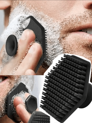 1入可攜式矽膠面部潔面刷＆去角質刷＆刮鬍刷＆按摩工具,男士深層潔淨