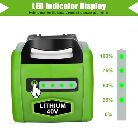 6.0Ah For Greenworks 40V Battery G-MAX for 29472 29462 29252 20202 22262 Cordless Power Tool 40V Li-