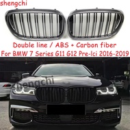 G11 G12 Pre-lci Carbon Fiber Grille For BMW 7 Series G11 G12 Sedan 730i 740i 750i 750d Front Bumper 
