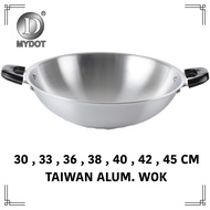 MYDOT 30cm/33cm/36cm/38cm/40cm/42cm/45cm Taiwan Aluminum Wok