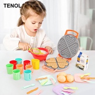 [TENOL] Waffle Toy Kitchen Set Development Toy Variety Toy for Kid 3 4 5 6 Years Old
