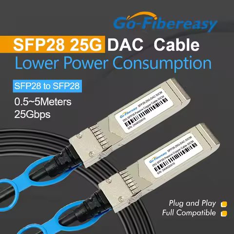 25Gb DAC Cable Twinax Cable SFP28 to SFP28 0.5m,1/2/3m SFP Direct Attach Copper Compatible with Cisc