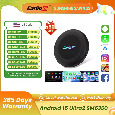 2026 CarlinKit Android 15 TV Box Ultra2 SM6350 8GB 128GB CarPlay Ai Box 4G LTE Wireless Android Auto