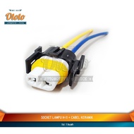Ceramic Lamp Socket + Cable H7 H1 H11