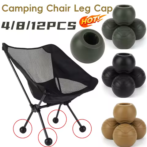 4Pcs Stabilizing Rubber Ball Feet Shock Absorption Outdoor Chair Leg Tips Ball Cap Moon Chair Foot C