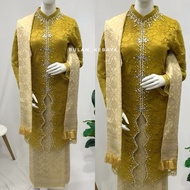 Zigzag tunic kebaya, songket kebaya, shawl, party kebaya, wedding invitation, graduation, kebaya mod