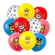 10Pcs 12inch PAW Patrol Theme Chase Rubble Skye Marshall Bone Paw Printed Latex Balloon Party Needs Decor Happy Birthday Party Supplies